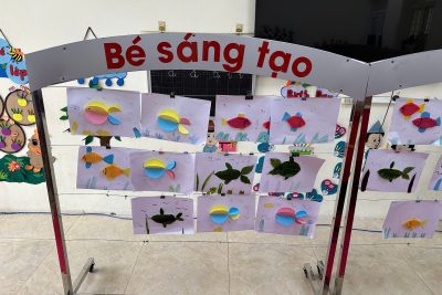 Giờ dạy của Đồng chí Vũ Thị Lan Linh tạo hình Làm tranh các con vật sống dưới nước tháng 01/2026