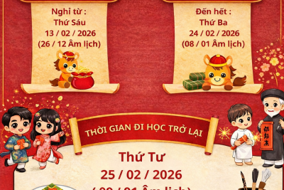 Thông báo Lịch nghỉ tết Nguyên Đán 2026