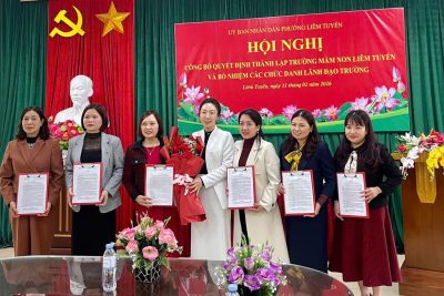 Hội nghị công bố Quyết định thành lập trường Mầm non Liêm Tuyền và bổ nhiệm các chức danh lãnh đạo trường